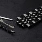 24mm High-end Black Metal Watch Band of Solid Stainless Steel with Both Curved E