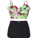 JOYMODE Women's Two Piece Plus Size Swimsuit Sexy Ruffled Bikini Set Size XXL Aq