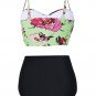 JOYMODE Women's Two Piece Plus Size Swimsuit Sexy Ruffled Bikini Set Size XXL Aq