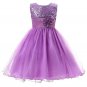 Girl Ball Dress Flower Sequin Princess Tulle Party Birthday Ball Gowns 4T