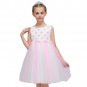 Girls Ball Gown Wedding Party Pageant Princess Lace Age Size 5T 6T Pink 130