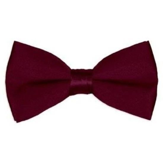 Tuxedo Park Boy's Poly-Satin Bow Ties - Burgundy