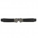 Lady Skinny Leather Belt Elastic Waist Cincher Interlock Belt Buckle Dress Cinch