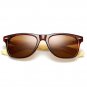 Bamboo sunglasses wooden Long Keeper Polarized Arms for Women Men With Box Brown