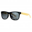 Bamboo sunglasses wooden Polarized Arm Hipster horned All Black