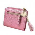 Exquisite Compact Slim Wallet Purse with Tassel ID Window Card Sleeve Coin Purse
