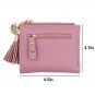 Exquisite Compact Slim Wallet Purse with Tassel ID Window Card Sleeve Coin Purse