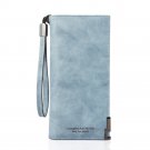 Fashion Women Long Leather Wallet Latest Credit Card Safe Holder/Case Blue