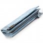 Fashion Women Long Leather Wallet Latest Credit Card Safe Holder/Case Blue