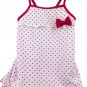 Forever Magic Girls 1 pc Swim Dress Swimsuit (4, White/Pink)