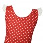 FEESHOW Red Kids Girls One-piece Polka Dots Swimsuit Ruffled Swimwear Red 8