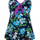 Summer Mae Women's Plus Size Two Pieces Floral Tankini Top Bottom Swimsuit 50