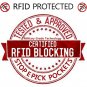 AurDo Men's RFID Blocking Extra Capacity Multi Card Trifold Wallet With ID Windo