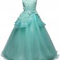 Girl Ball Dress Embroidery Princess Pageant Dresses Prom Ball Gown 11-12 Years