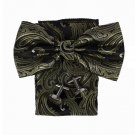 DBC3B01G Black Dark Khaki Patterned Working Day Presents Woven Microfiber Pre-ti