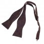 DBA7B20A Brown World Wide Gift Patterned Self-tied Bowtie Designer Presents Idea