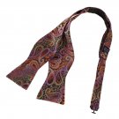 DBA7B07A Orange Luxury Gift Idea Patterned Self-tied Bowtie Boyfriends Bowties M