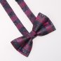 DBD7B19C Grey Purple Fuchsia Patterned Microfiber Mens Bow Tie Luxury For Dad Pr