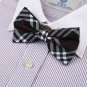 DBD3C01A Black Checkers Microfiber Christmas Gift Pre-tied Bow Tie By Dan Smith