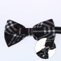 DBD3C01A Black Checkers Microfiber Christmas Gift Pre-tied Bow Tie By Dan Smith