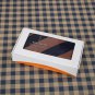 DBA7A03H Brown Navy Stripes Bow Tie Microfiber Romance For Marriage Hand-model B