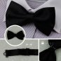 DBEE0010 Multi colored Mens Solid Bow Ties Satin Young Fashion Set of 3 Pre-tied