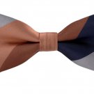 SUKRAGRAHA Adjustable Length 4 Color Brown Gold Grey Blue Pre-Tied Bowtie