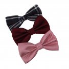 DBE0206 Italian Online Bow Ties Microfiber Handmade Style 3 Pack Bow Ties Set by
