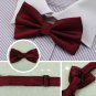 DBE0206 Italian Online Bow Ties Microfiber Handmade Style 3 Pack Bow Ties Set by