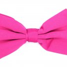 Mens Solid Pre-Tied Bow Tie (Fuchsia Pink)
