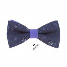 Bow Tie House Snowflakes Purple Bow tie Christmas pattern pre-tied shape