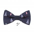Bow Tie House Fir-Trees bow tie Christmas New Year pattern pre-tied shape (Med