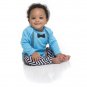 juDanzy long sleeve baby boys cotton bodysuit with snaps (6-9 Months, Bow Tie)