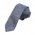 DAE7B33C Grey Dodger Blue Patterned Microfiber Skinny Tie Various For Lawyers Na