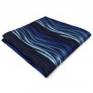 ShlaxWing Ripple Blue New Men Design Necktie Ties Wedding Graduated Color