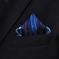 ShlaxWing Ripple Blue New Men Design Necktie Ties Wedding Graduated Color
