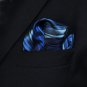 ShlaxWing Ripple Blue New Men Design Necktie Ties Wedding Graduated Color