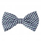 DBD3C02C Green Checkers Microfiber Handsome Pre-tied Bow Tie By Dan Smith