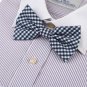 DBD3C02C Green Checkers Microfiber Handsome Pre-tied Bow Tie By Dan Smith