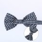 DBD3C02C Green Checkers Microfiber Handsome Pre-tied Bow Tie By Dan Smith