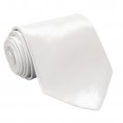 Soophen NEW Mens Necktie SOLID Satin Neck Tie White