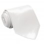 Soophen NEW Mens Necktie SOLID Satin Neck Tie White