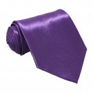 Soophen NEW Mens Necktie SOLID Satin Neck Tie Purple