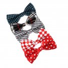 DBF0120 Multi Poly Pre-Tied Bow Ties For Wedding Mens 5 Package Pre-tied Bowties