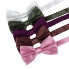 DBF1015 Absolutely Goods Multicoloured Plain Woven Microfiber 5 Bowties Set Eleg