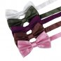 DBF1015 Absolutely Goods Multicoloured Plain Woven Microfiber 5 Bowties Set Eleg