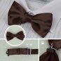 DBF1015 Absolutely Goods Multicoloured Plain Woven Microfiber 5 Bowties Set Eleg