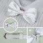 DBF1015 Absolutely Goods Multicoloured Plain Woven Microfiber 5 Bowties Set Eleg