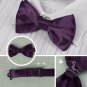 DBF1015 Absolutely Goods Multicoloured Plain Woven Microfiber 5 Bowties Set Eleg