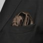Mens Tie Solid Color Dark Brown Chocolate Necktie Silk Classic